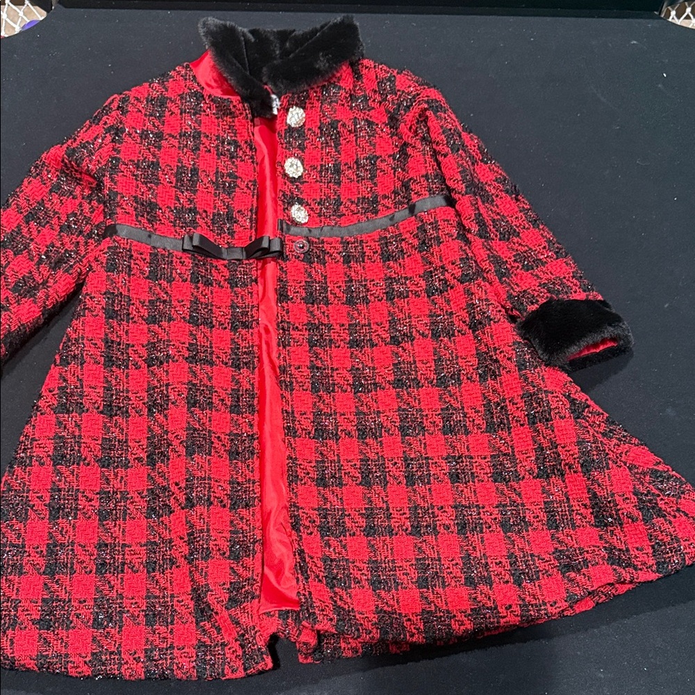 Blueberi Boulevard Red and Black Checkered Cape